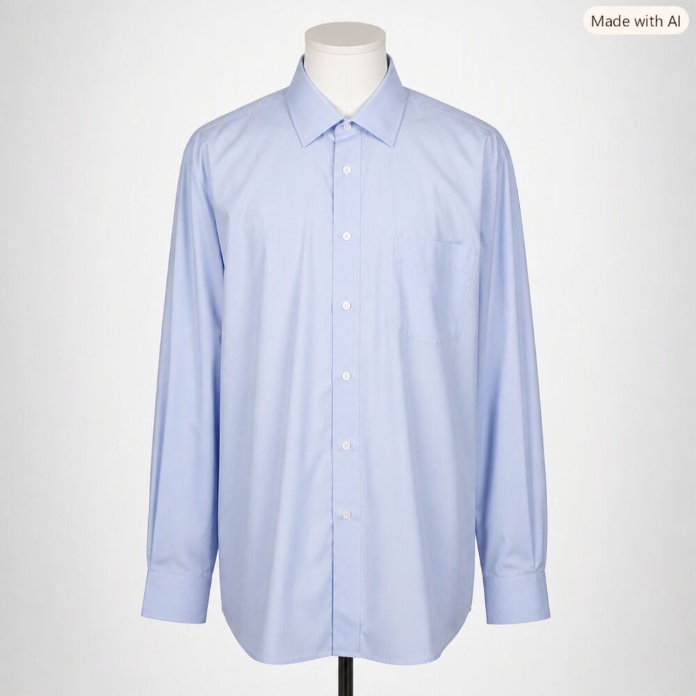 Joseph Abboud Men’s Light Blue Dress Shirt Size 19 36/37 Tall